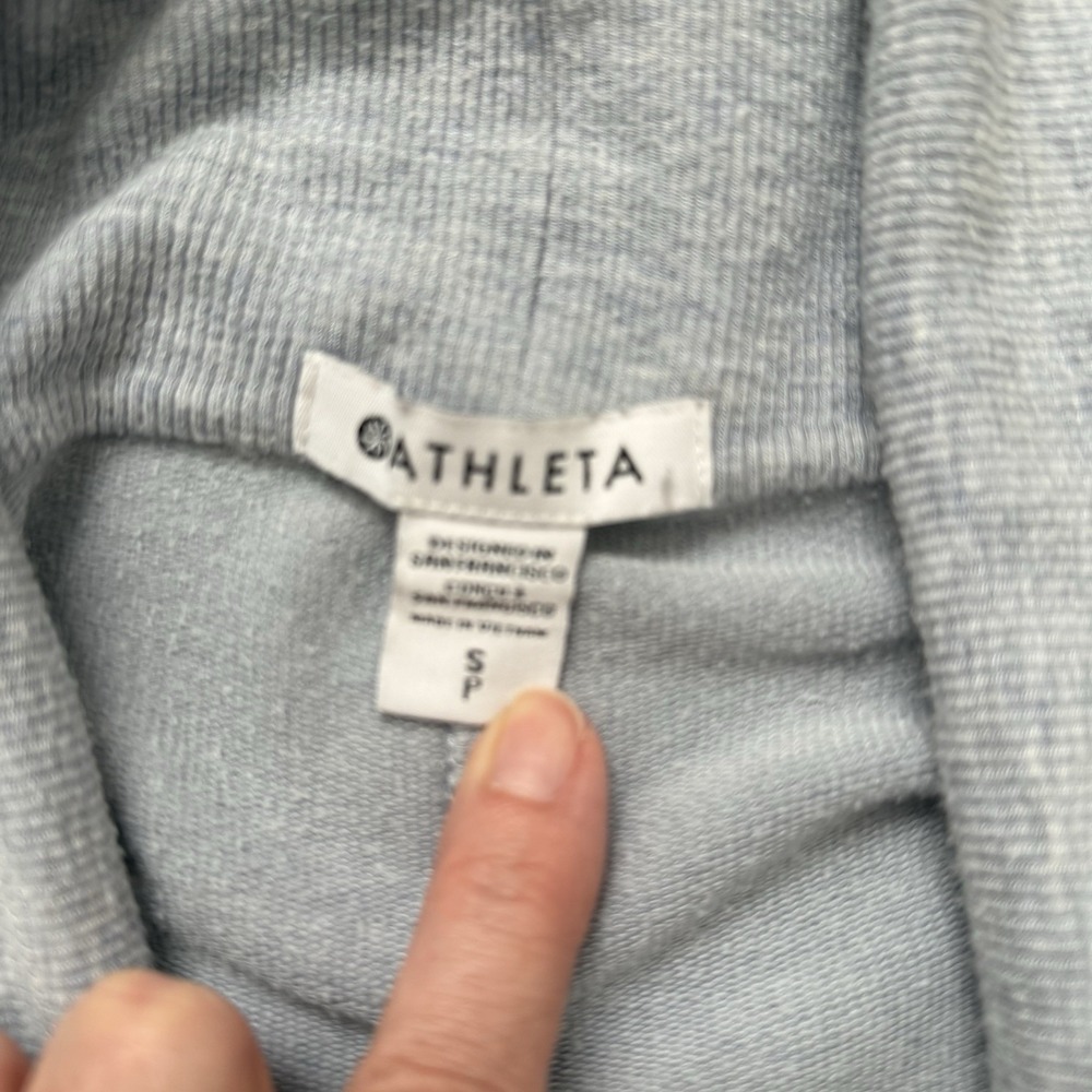 Athleta Womens Gray Heather Long Sleeve Open Front Cardigan Sweater Small - Picture 3 of 13